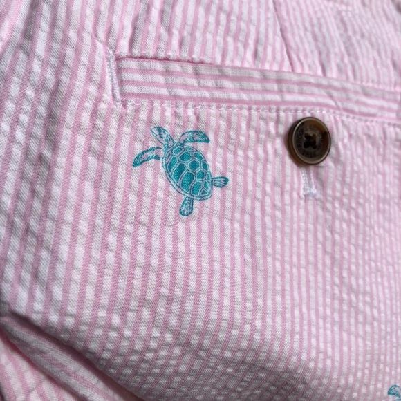 BROOKS BROTHERS Boys Sz 16 Pink Seersucker Shorts - Picture 2 of 4